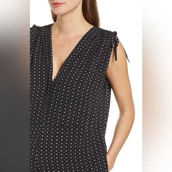 Hatch Twilight Maternity Jumpsuit Size 0 XS Black and White Print Boho Summer